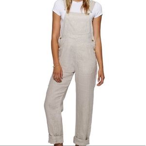 WE WORE THAT LINEN OVERALLS NWOT